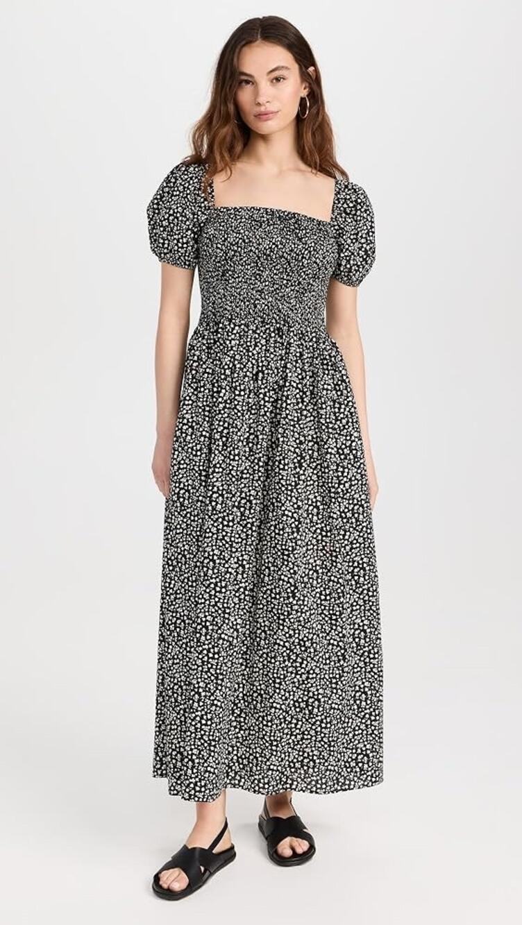 Solid & Striped x Sofia Richie Grainge Dress Small Corrina Ditsy Floral Smocked